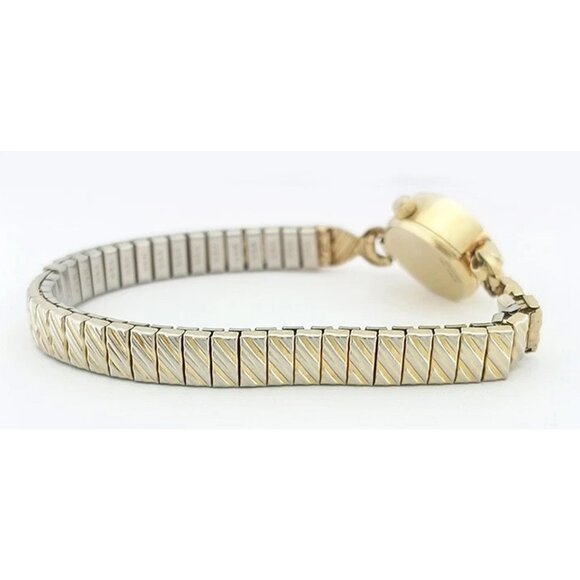 Benrus Lady's Diamonds Watch Solid 14k Yellow Gold - Picture 3 of 8